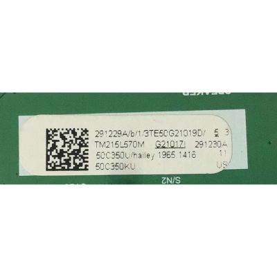 MAIN FUENTE (COMBO) PARA TV TOSHIBA·FIRE TV 4K·UHD·HDR / NUMERO DE PARTE 291229 / TPD.MT9612.PB751 / 291230 / 4605225A0 / 50C350U / PANEL HD500Y1U51-T0L2K2/GM/CKD3A/ROH / T500QVN03.7 / MODELO 50C350KU 50C350U - Imagen 2